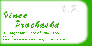 vince prochaska business card